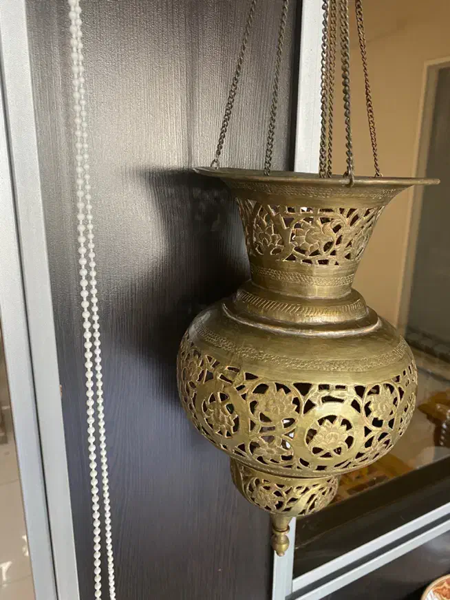 قندیل برنجی عتیقه بسیار تمیز و استثنایی|کلکسیون اشیاء عتیقه|تهران, ونک|دیوار