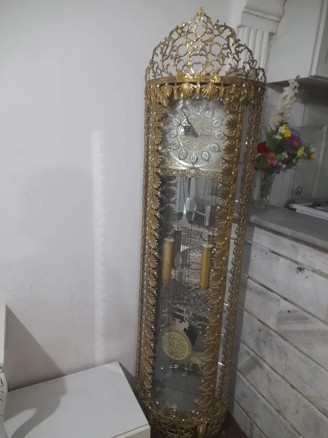 ساعت برنجی سالم|ساعت دیواری و تزئینی|بهارستان, |دیوار