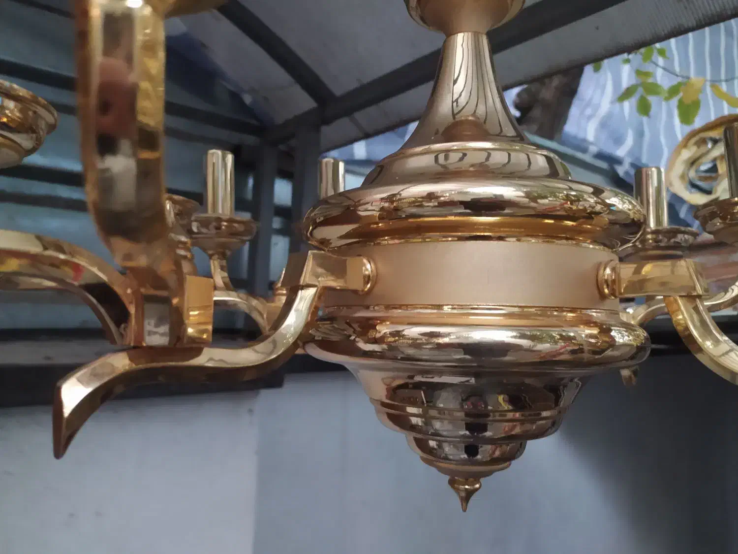 لوستر آب طلا مهر افروز|لوستر و چراغ آویز|لواسان, |دیوار