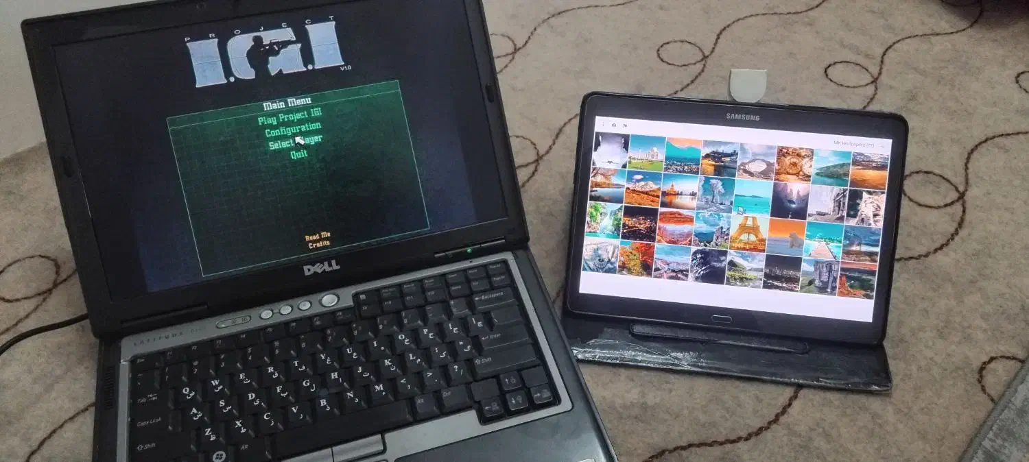 لپ تاب وتبلت گلکسی تبS تمیز و مرتب و لپ تاب دل|تبلت|مشهد, درزآب|دیوار