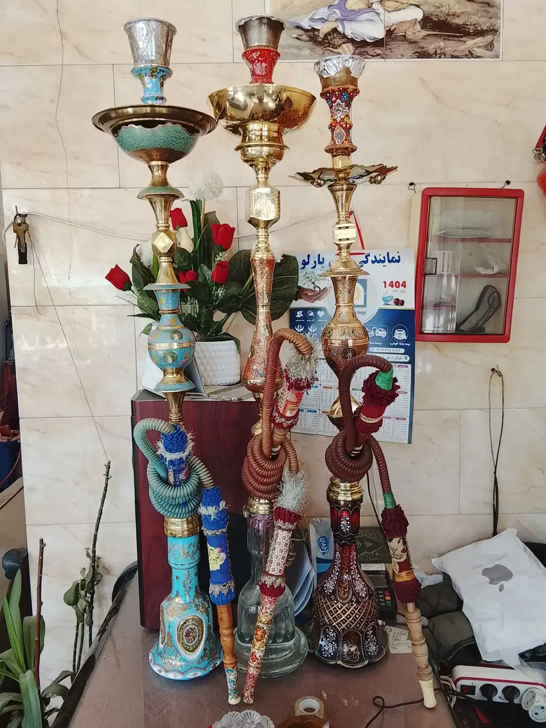 3عدد قلیان اصل حاج اوغلی سنگین|کلکسیون و سرگرمی|خوی, |دیوار