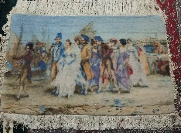 تابلو فرش دستبافت عروس ونیزی|تابلو فرش|شیراز, زرهی|دیوار