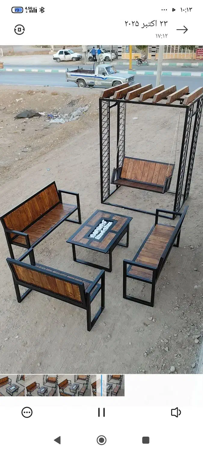 ست مبلمان ده نفره باغی|مبلمان خانگی و میز عسلی|پیر بکران, |دیوار