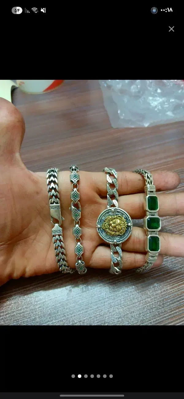 زنجیر ، دستبند و انگشتر موزنایت نقره تایلندی ۹۲۵|جواهرات|اصفهان, رهنان|دیوار
