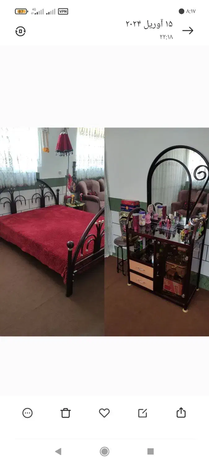 سرویس خواب به فروش میرود|تخت و سرویس خواب|لردگان, |دیوار