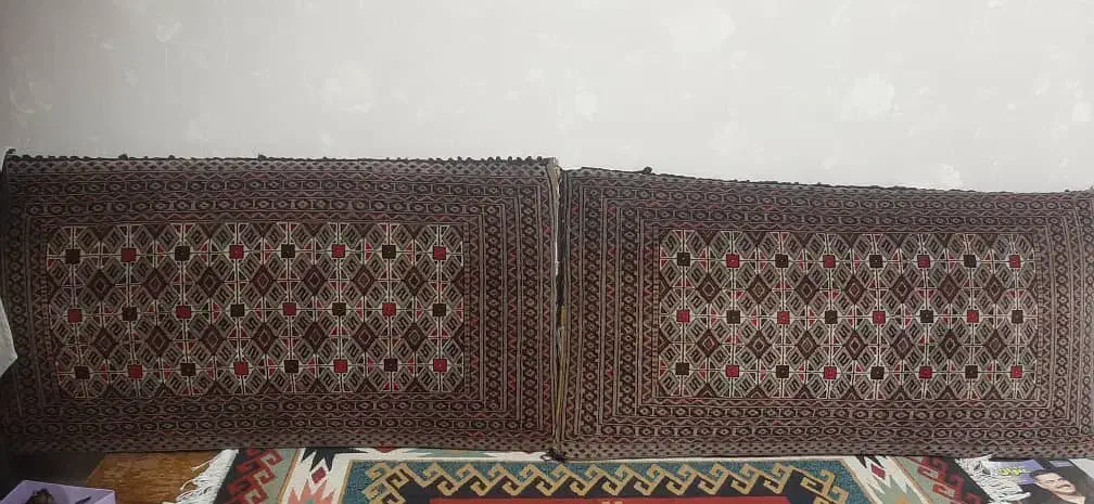 یک جفت پشتی ترکمن دستباف|پشتی|کرج, شهرک فهمیده|دیوار