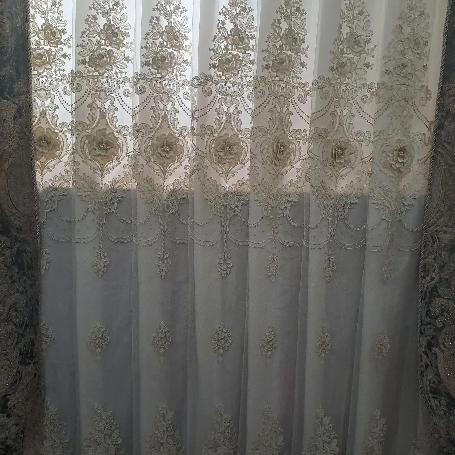 پرده حریرنو ۹متر|پرده، رانر، رومیزی|کارون, |دیوار