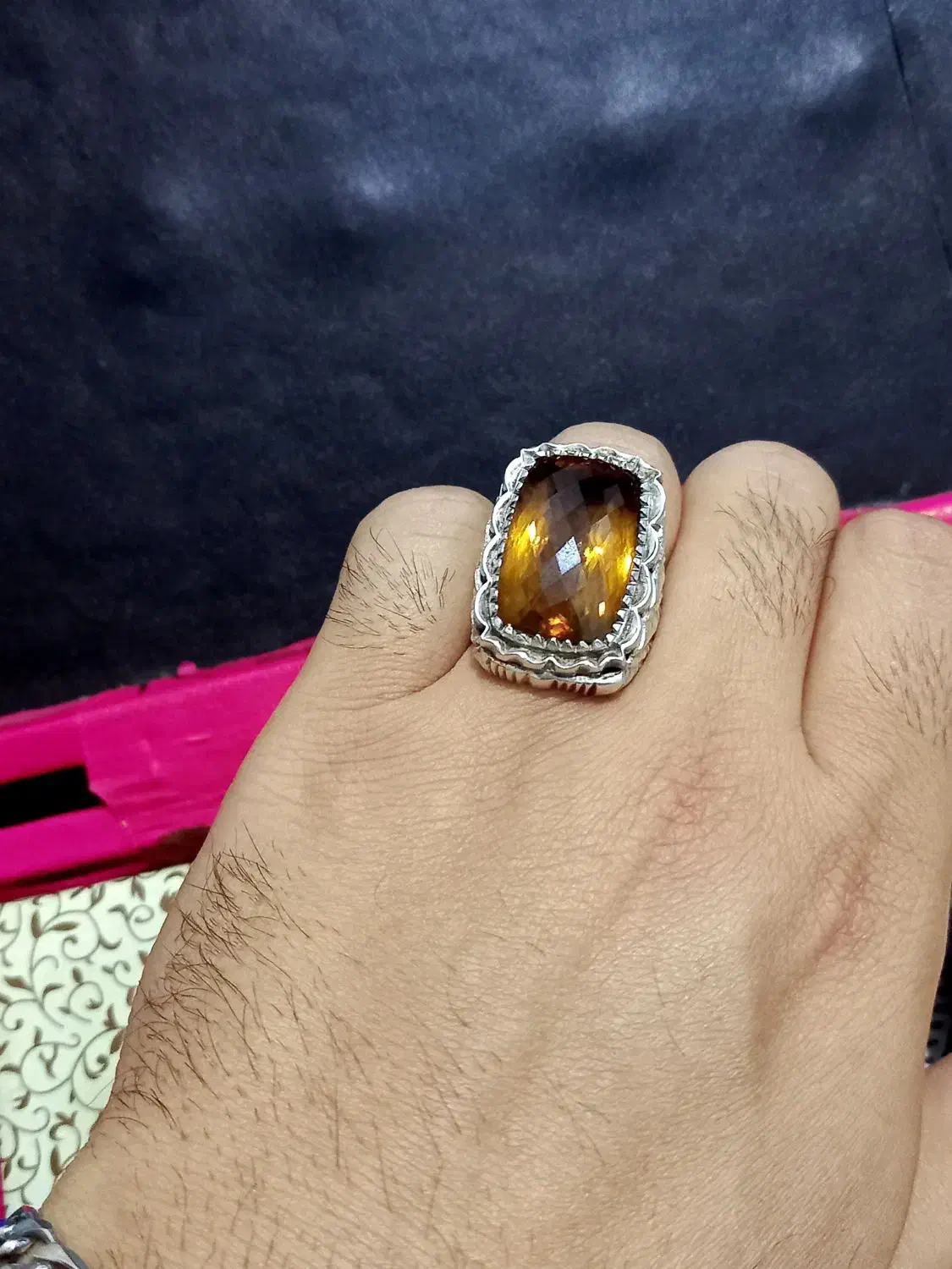 انگشتر الماس سیترین معاوضه با زمرد|جواهرات|شیراز, میانرود|دیوار