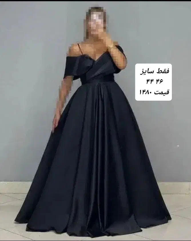 لباس مجلسی ساتن آمریکایی فقط سایز ۴۴ ۴۶ مونده|لباس|همدان, |دیوار