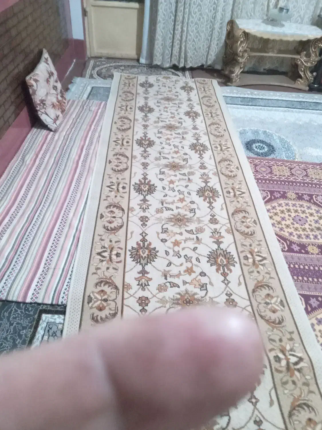 گلیم فرش قدیمی عتیقه قرمز ۵۵۰|گلیم، جاجیم، گبه|اصفهان, شهرک مهدیه|دیوار