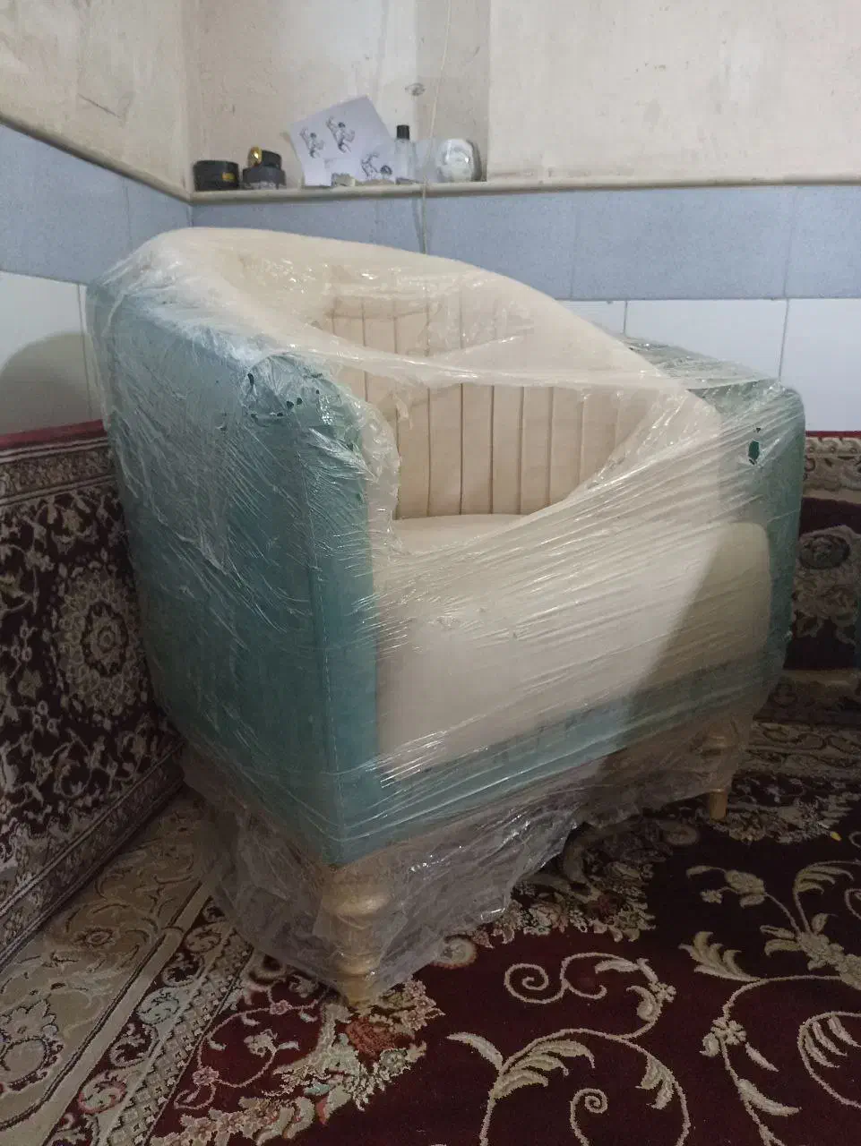 مبل دیانا سبز کرم|مبلمان خانگی و میز عسلی|قم, شهر قائم|دیوار