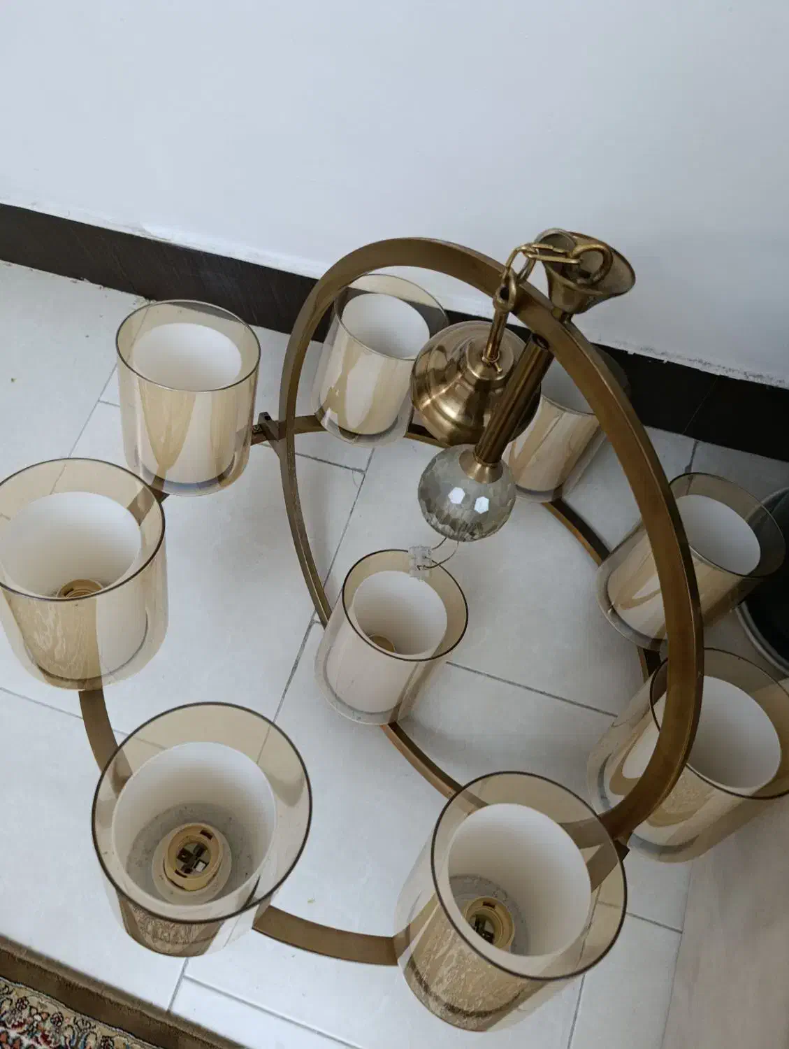 لوستر 9 شاخه|لوستر و چراغ آویز|رشت, دیانتی|دیوار