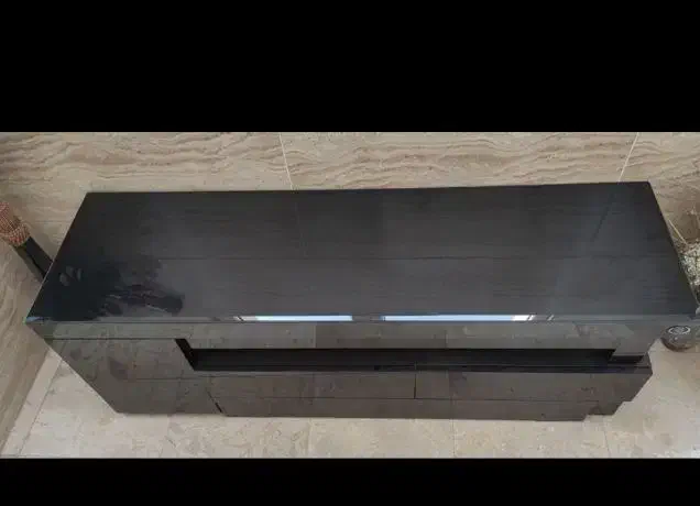 میز تلویزیون گلس مشکی تمیز|میز تلویزیون|بومهن, |دیوار