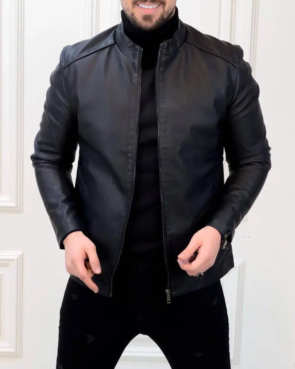 کت چرم وارداتی ، کاپشن چرم مردانه مشکی ساده تا 5xl|لباس|مشهد, هفده شهریور|دیوار