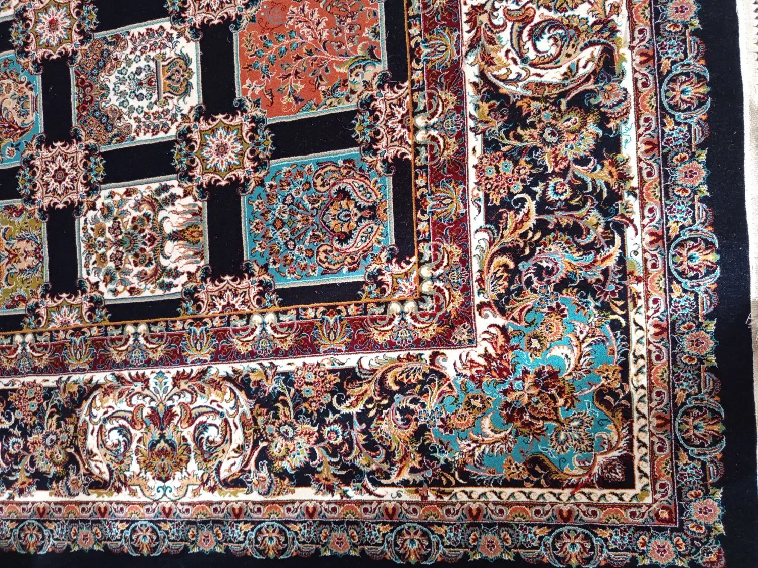 ۳تخته فرش ۱۲متری نقشه خشتی|فرش|قیدار, |دیوار