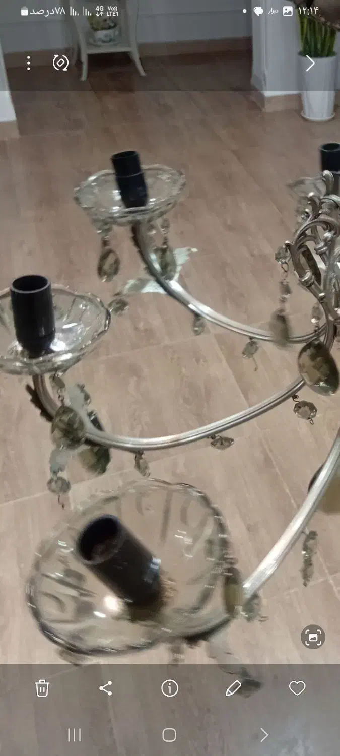 3 عدد لوستر سالم کریستال و ساده|لوستر و چراغ آویز|تویسرکان, |دیوار