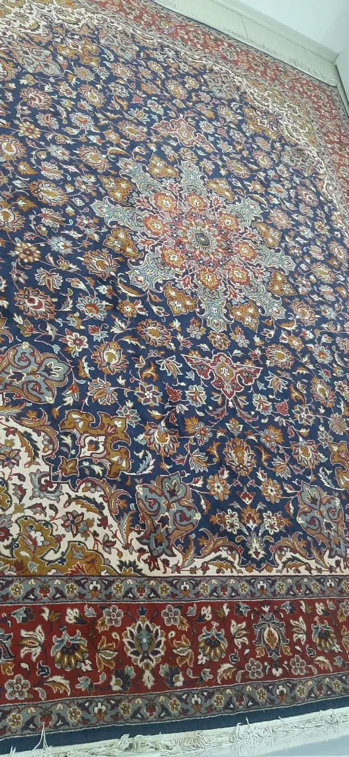 یک تخته فرش سورمه ای 2/5 × 3/5 مناسب برای باغ|فرش|بجنورد, |دیوار