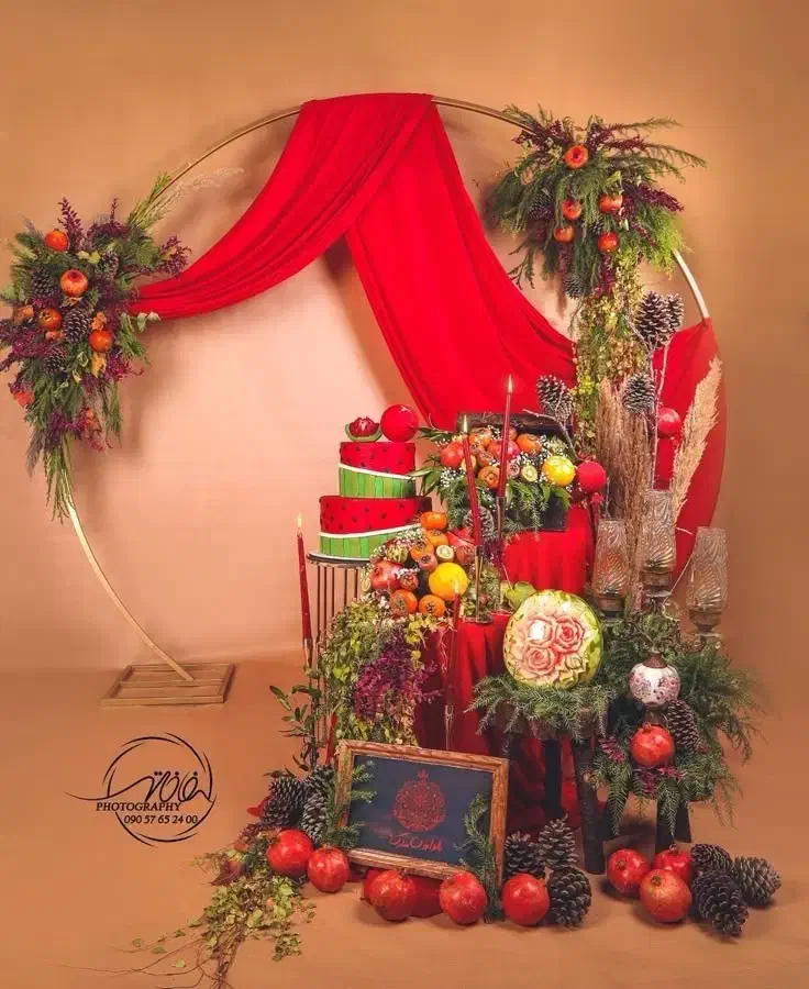 میوه آرایی،گلارایی،دکور یلدا|خدمات پذیرایی، مراسم|یزد, |دیوار