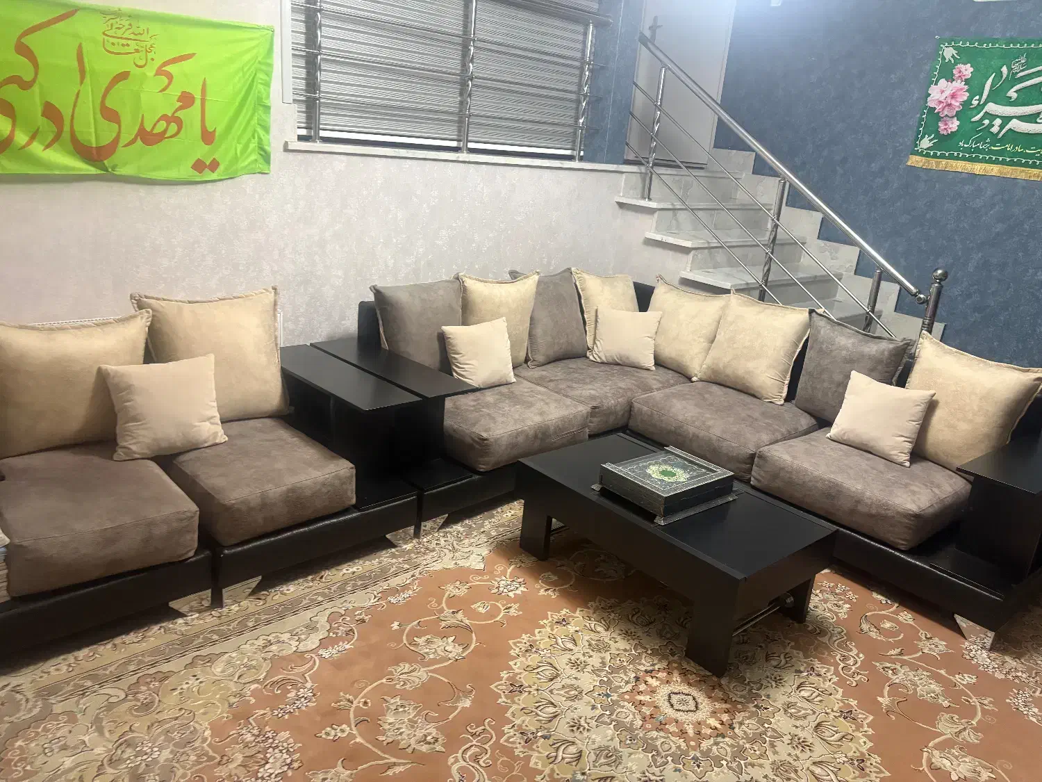 مبل ال همراه کاناپه دونفره|مبلمان خانگی و میز عسلی|گرگان, |دیوار