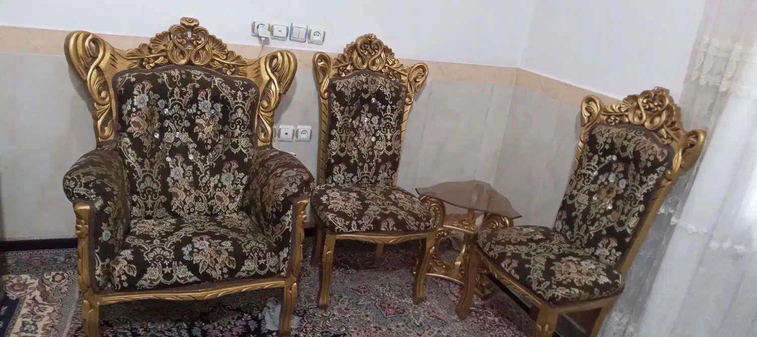 مبل پایه استیل ۹نفره|مبلمان خانگی و میز عسلی|کرمانشاه, |دیوار