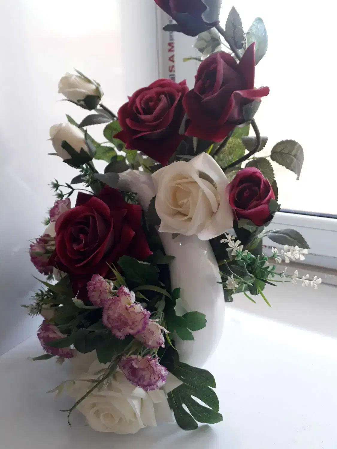 گل مصنوعی دسته گل عروس|گل مصنوعی|فردوسیه, |دیوار