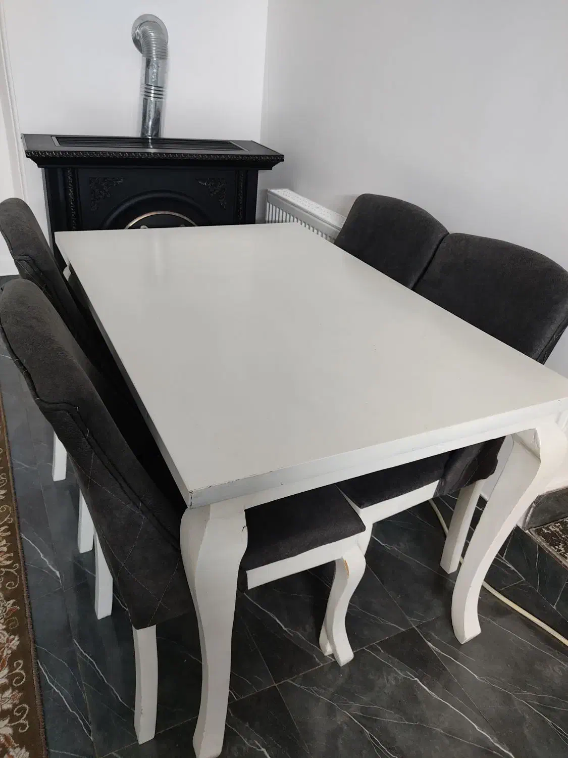 میز غذاخوری رنگ سفیدسالم|میز و صندلی غذاخوری|ساری, |دیوار