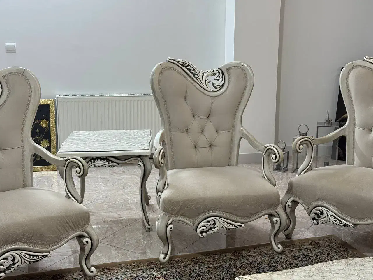 مبل استیل راش 9نفره با ناهار خوری 6نفره|مبلمان خانگی و میز عسلی|رباط‌کریم, رباط‌کریم|دیوار