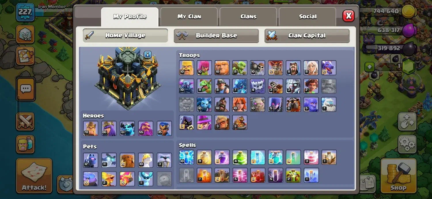 اکانت کلش لول ۲۲۷ تان ۱۷|کنسول، بازی ویدئویی و آنلاین|بومهن, |دیوار