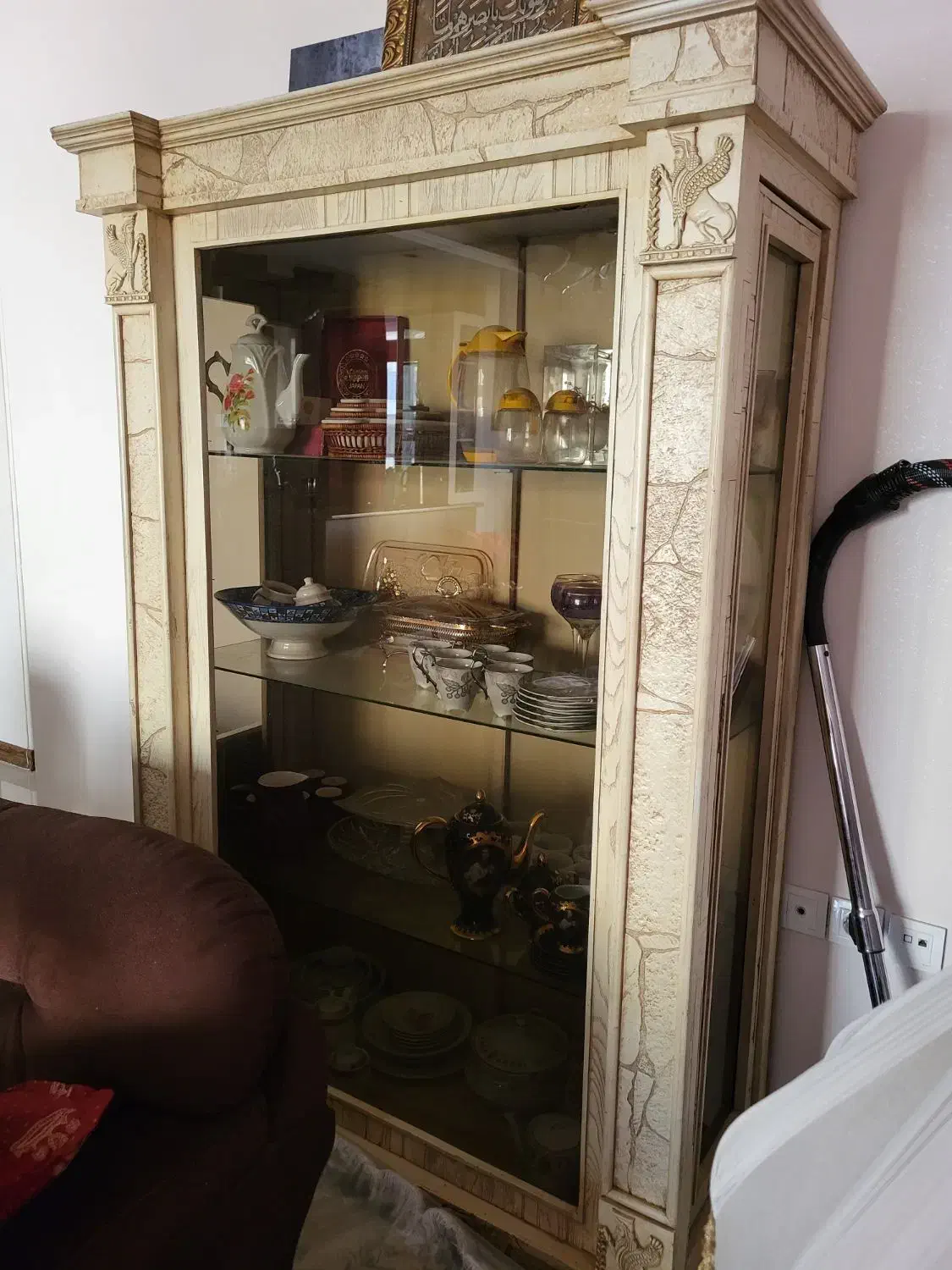 بوفه تمام چوب طرح تخت جمشید|بوفه، ویترین، کنسول|قمرود, |دیوار