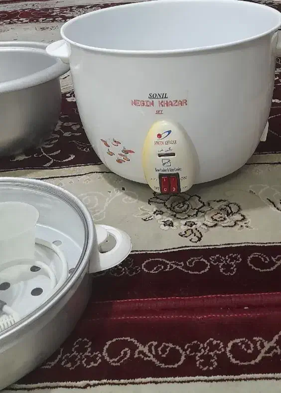 پلوپز ارام پز بخارپز سه کاره نگین خزر ۸تا۱۰ نفره|اجاق گاز و لوازم برقی پختوپز|الوند, |دیوار