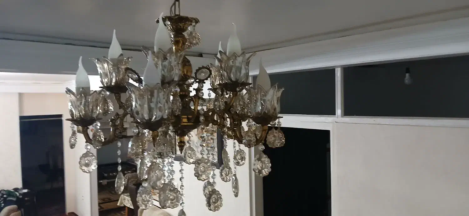 لوستر برنجی|لوستر و چراغ آویز|اراک, |دیوار