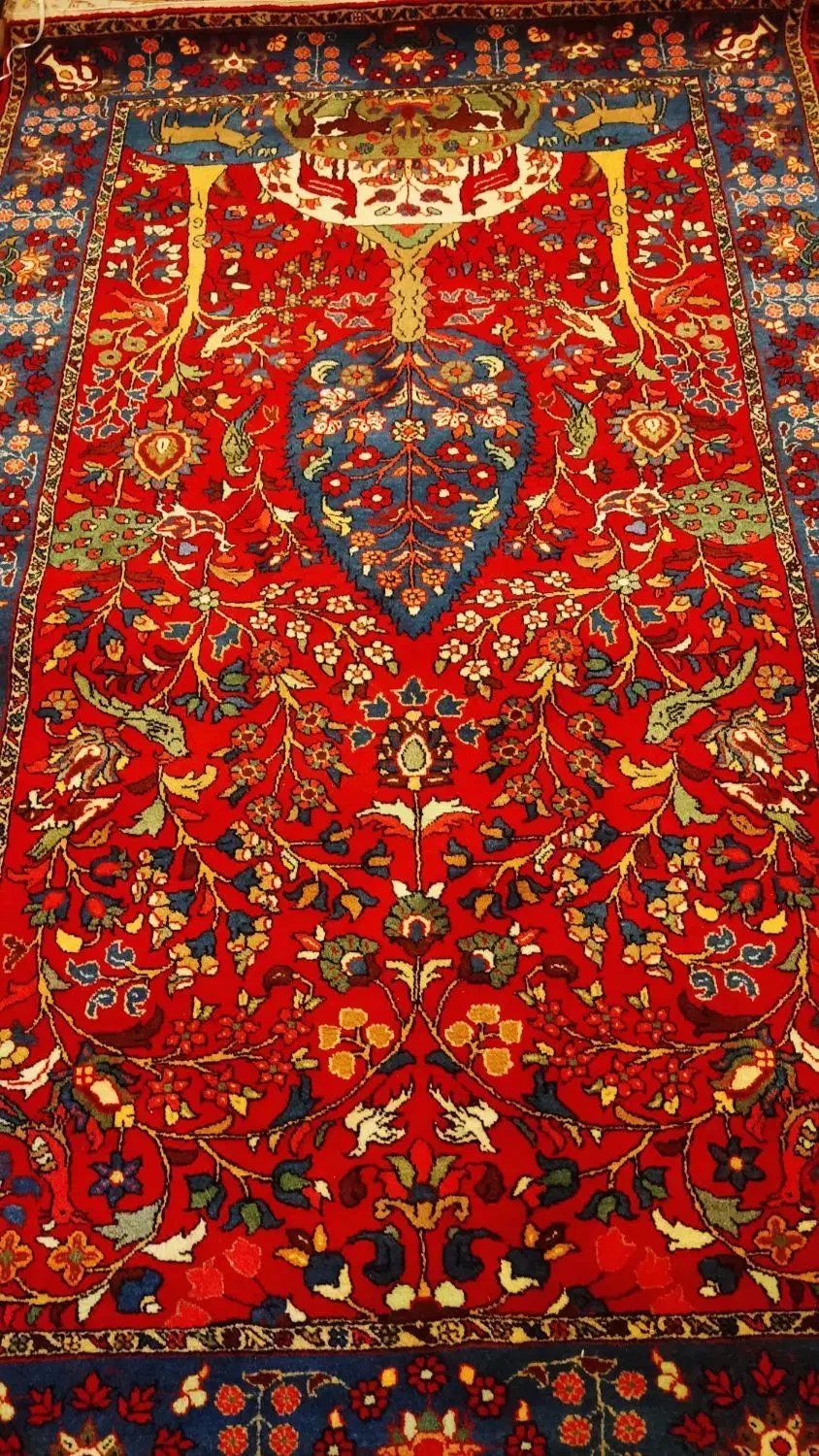 قالی دست بافت منظره طبیعت|فرش|نهاوند, |دیوار