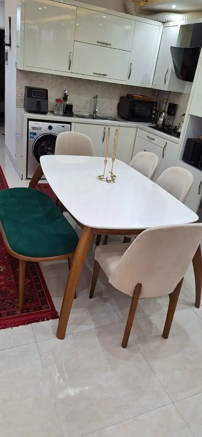 میز نهارخوری ۶ نفره|میز و صندلی غذاخوری|بندر انزلی, معلم|دیوار