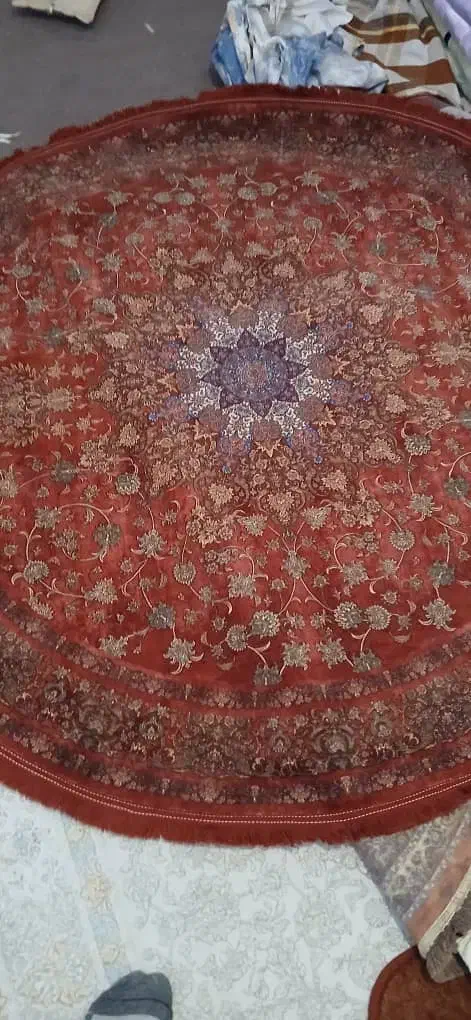 فرش ماشینی ابریشم گرد ۱/۵۰در۱/۵۰|فرش|اردبیل, |دیوار