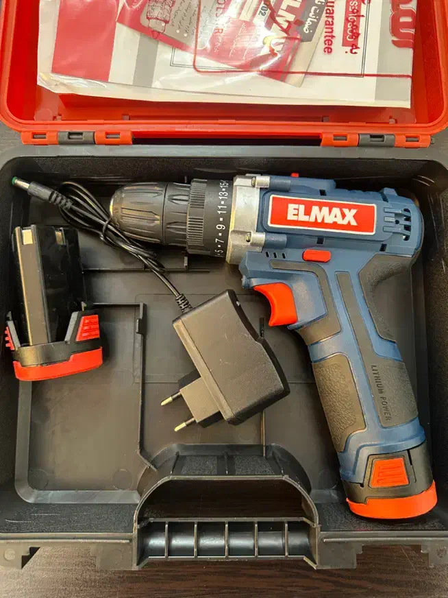 کیت کامل دریل شارژی ۱۲ ولت ۲۷ پارچه المکس|ماشین‌آلات صنعتی|شیراز, شهرک صنعتی شیراز|دیوار