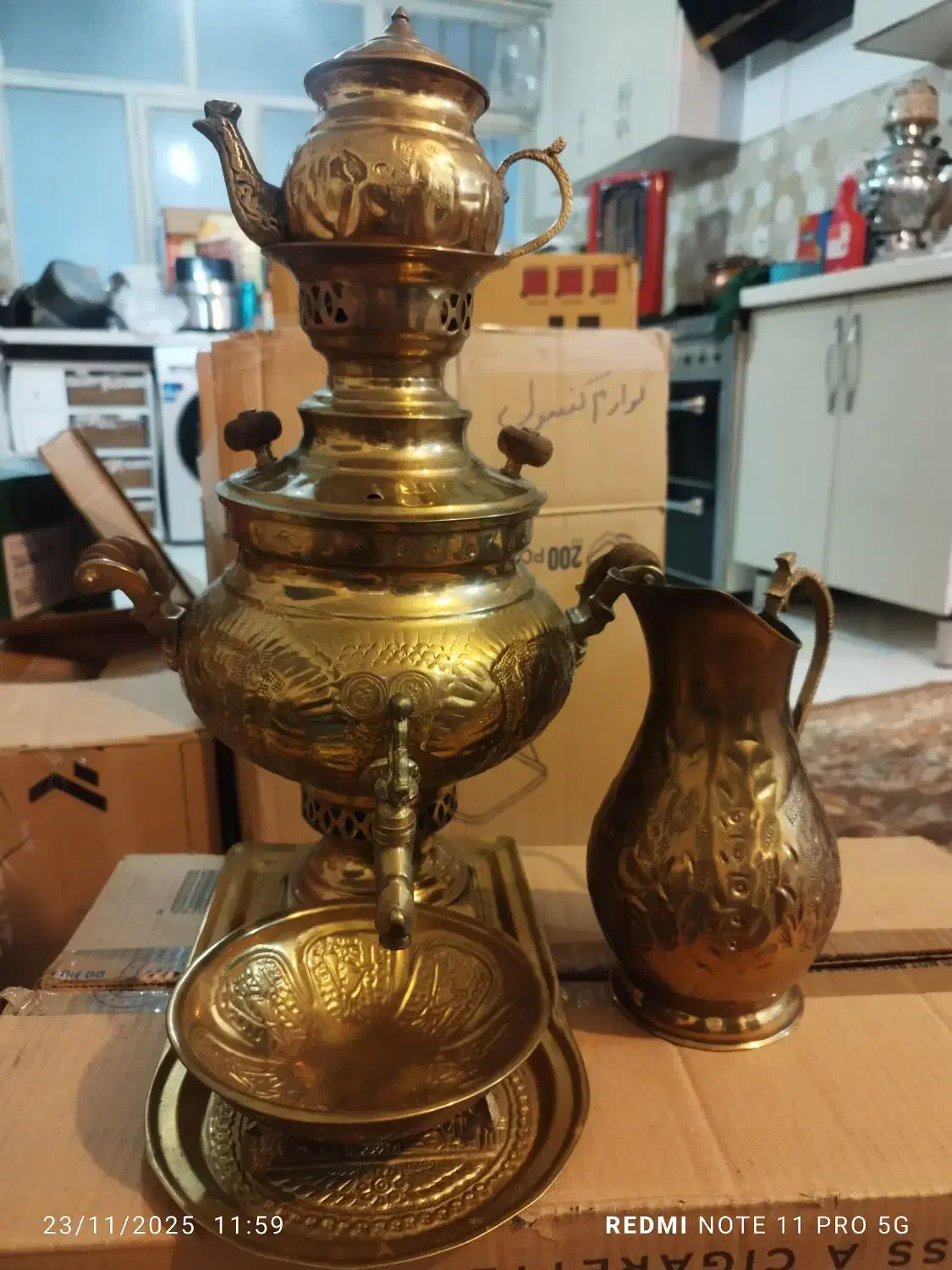 سماور ذغالی برنز اصل|سماور، چای‌ساز، قهوه‌ساز|فردیس, فرامرزیه|دیوار