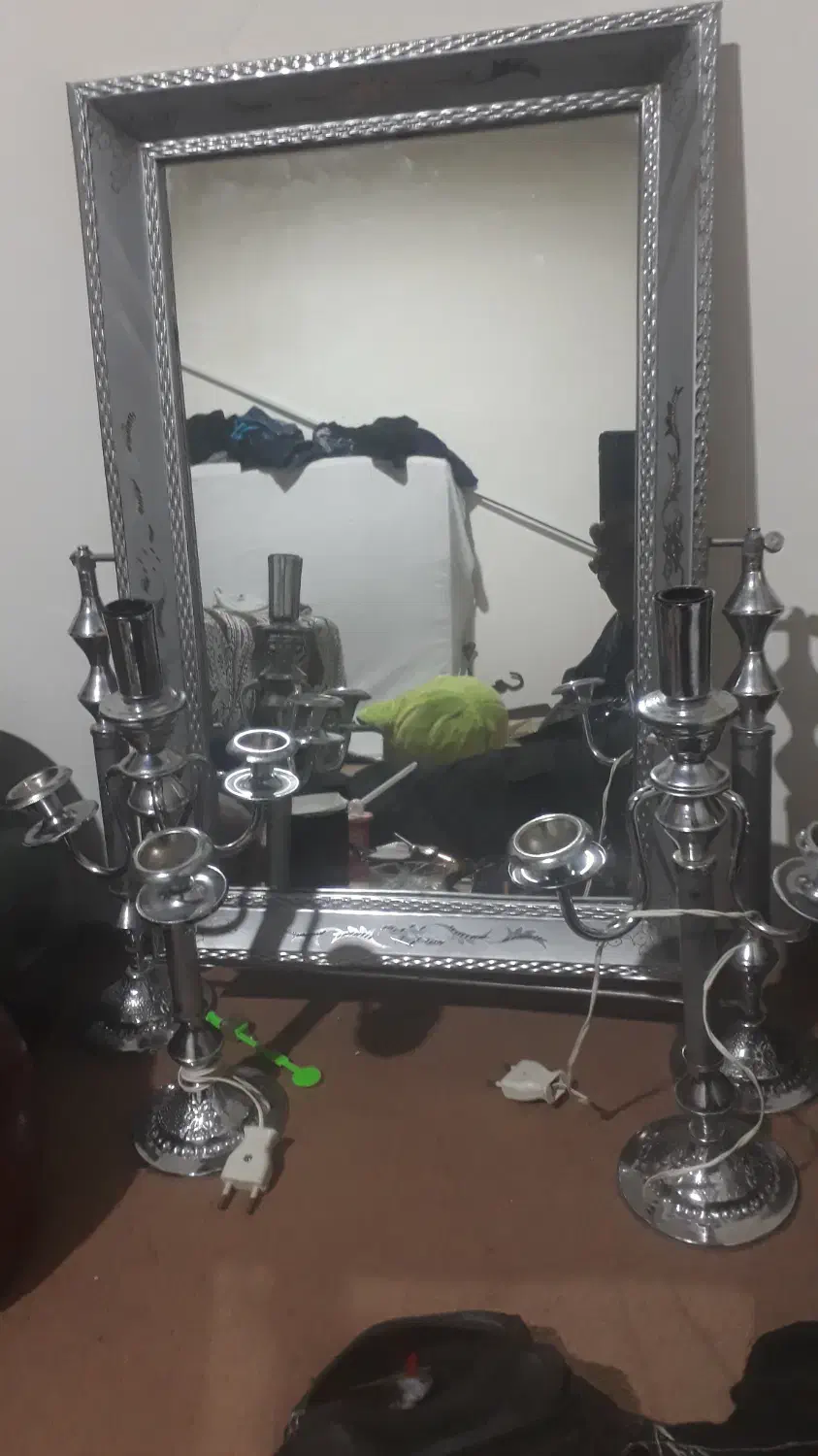 آیینه شمعدان|صنایع دستی و سایر لوازم تزئینی|گلبهار, شهر جدید گلبهار|دیوار