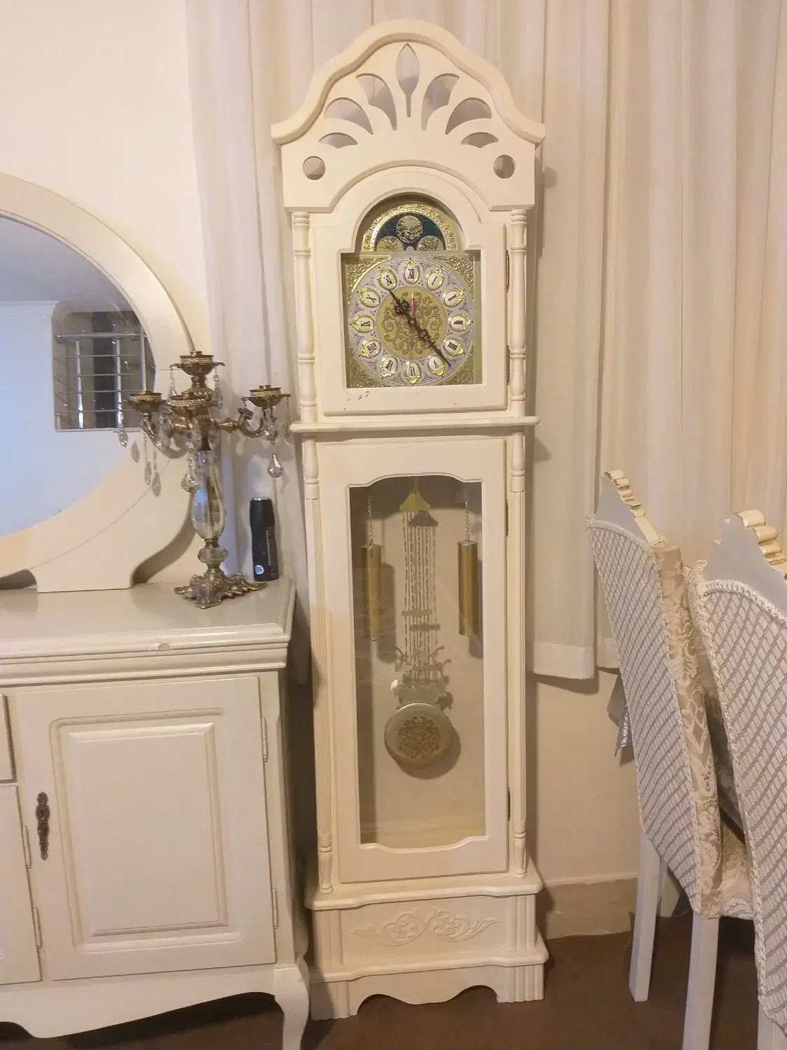 فروش بوفه و ساعت چوبی درحد نو|بوفه، ویترین، کنسول|آبگرم, |دیوار