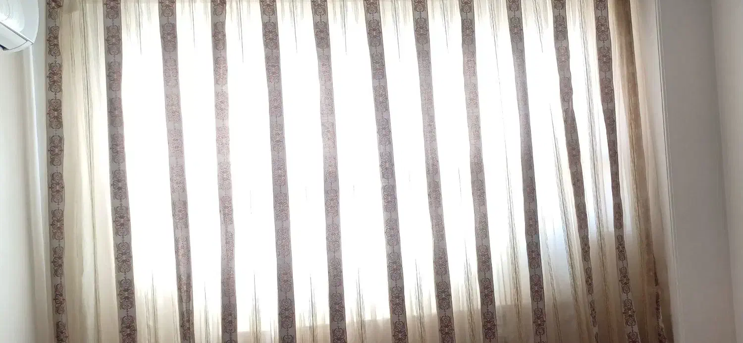 پردهی سالن و پنجره اتاق خواب|پرده، رانر، رومیزی|قم, نوقطار|دیوار