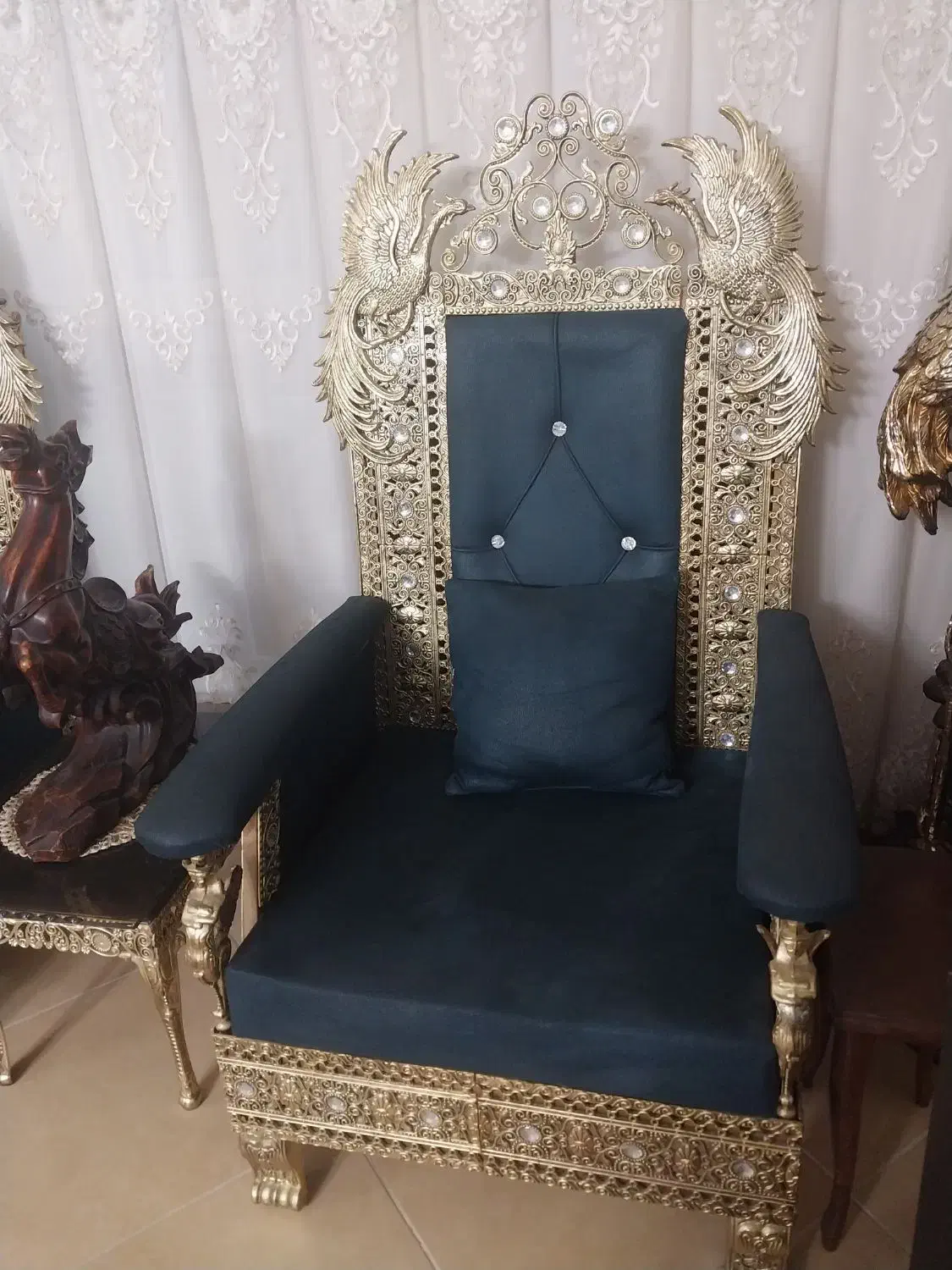 مبل ۷نفره برنز ومیز تلویزیون|مبلمان خانگی و میز عسلی|پرند, فاز ۳|دیوار