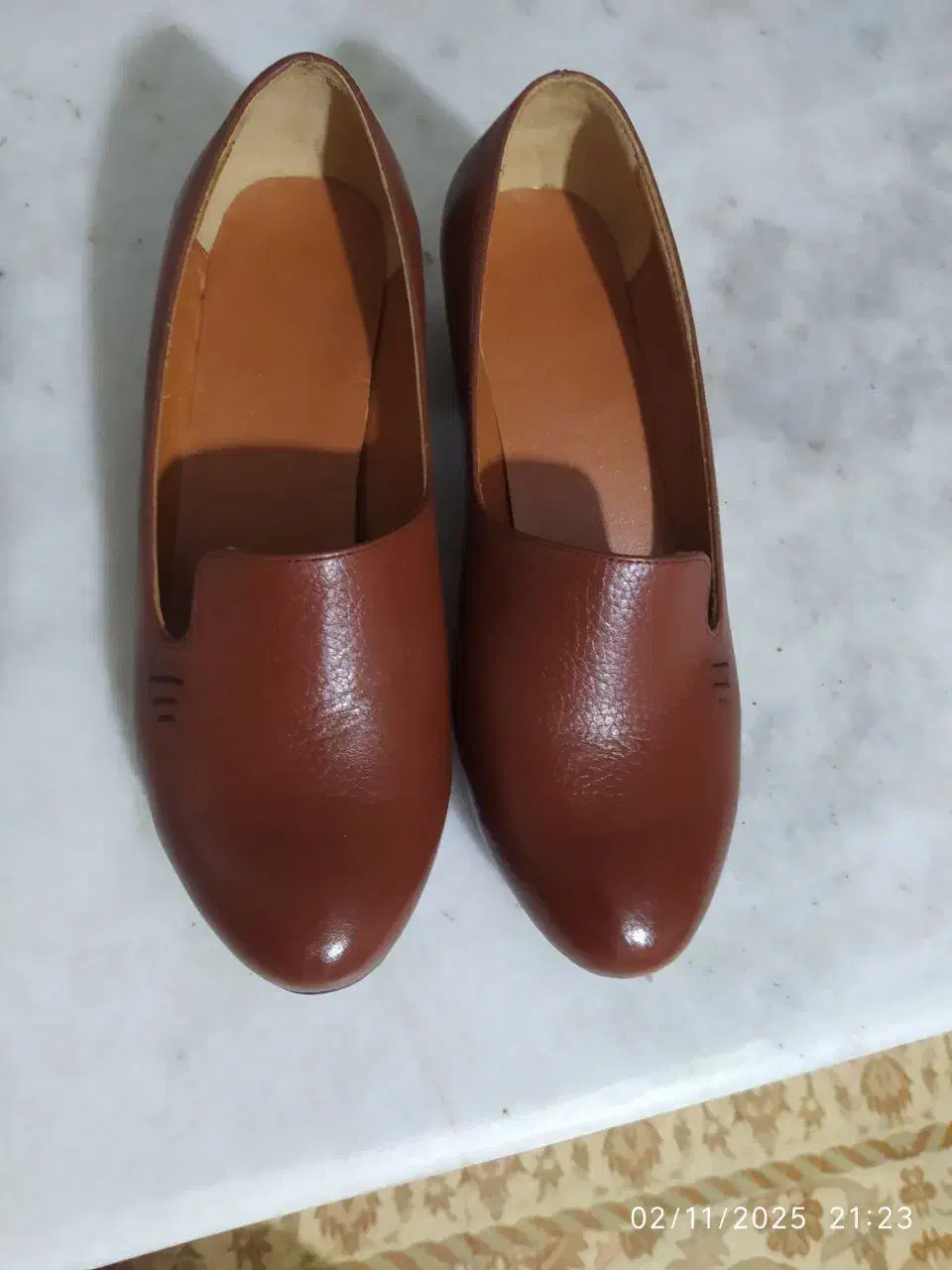 کفش چرم عسلی سایز39|کیف، کفش، کمربند|مشهد, فاطمیه|دیوار
