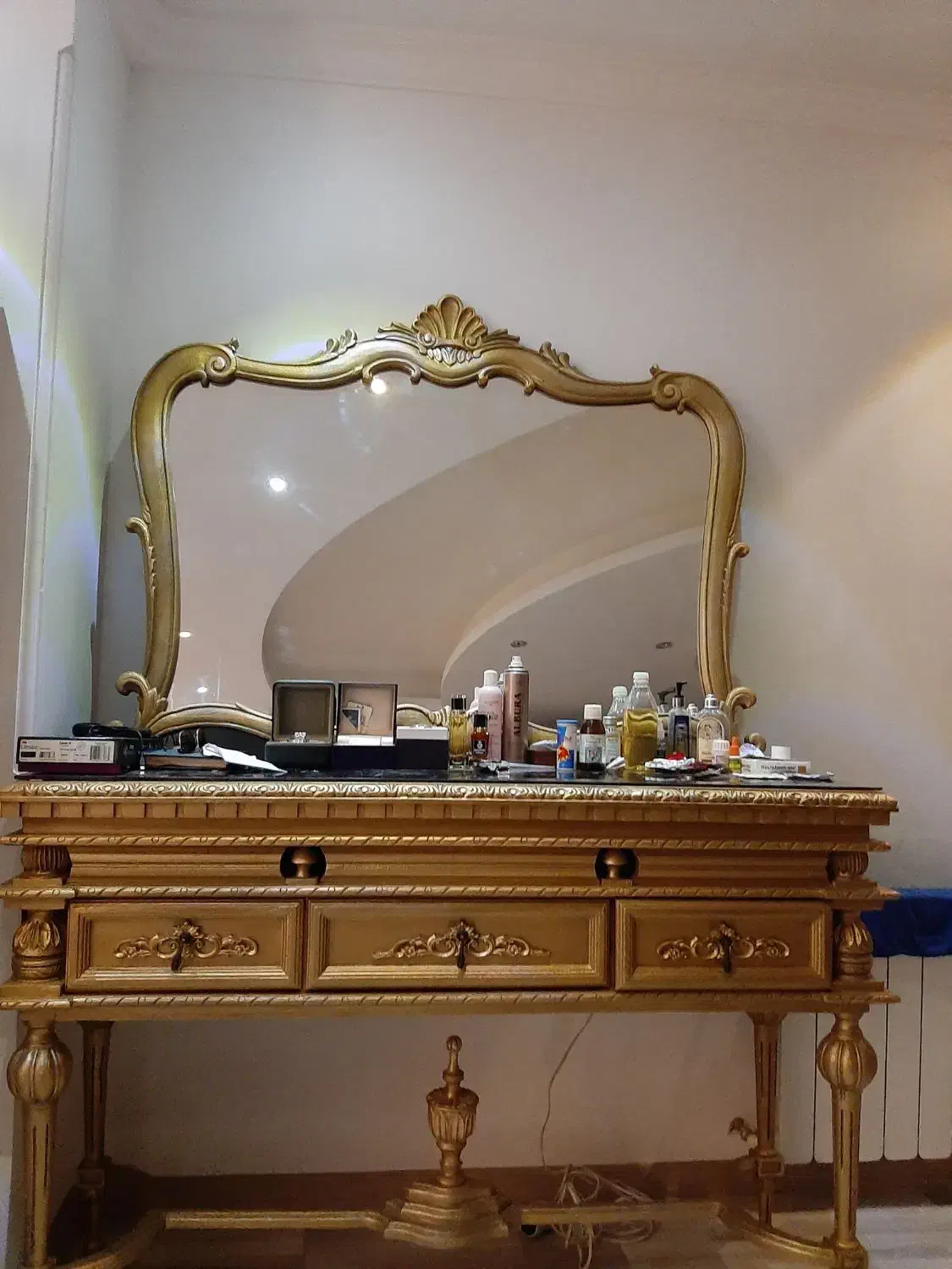 اینه و کنسول چوب راش|بوفه، ویترین، کنسول|ارومیه, |دیوار