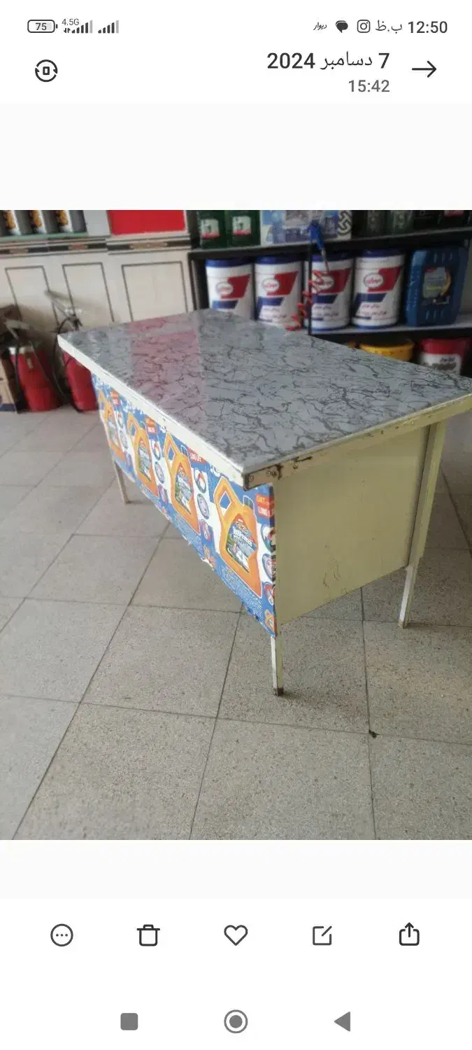 میز فلزی|میز تحریر و کامپیوتر|چهاربرج, |دیوار