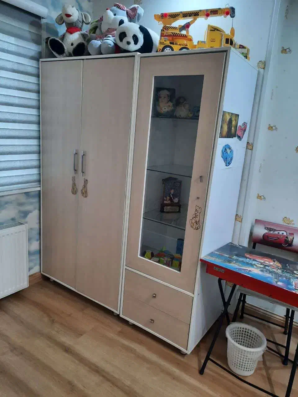 تخت خواب کودک،تشک ،کمد و بوفه|تخت و سرویس خواب|گرگان, |دیوار