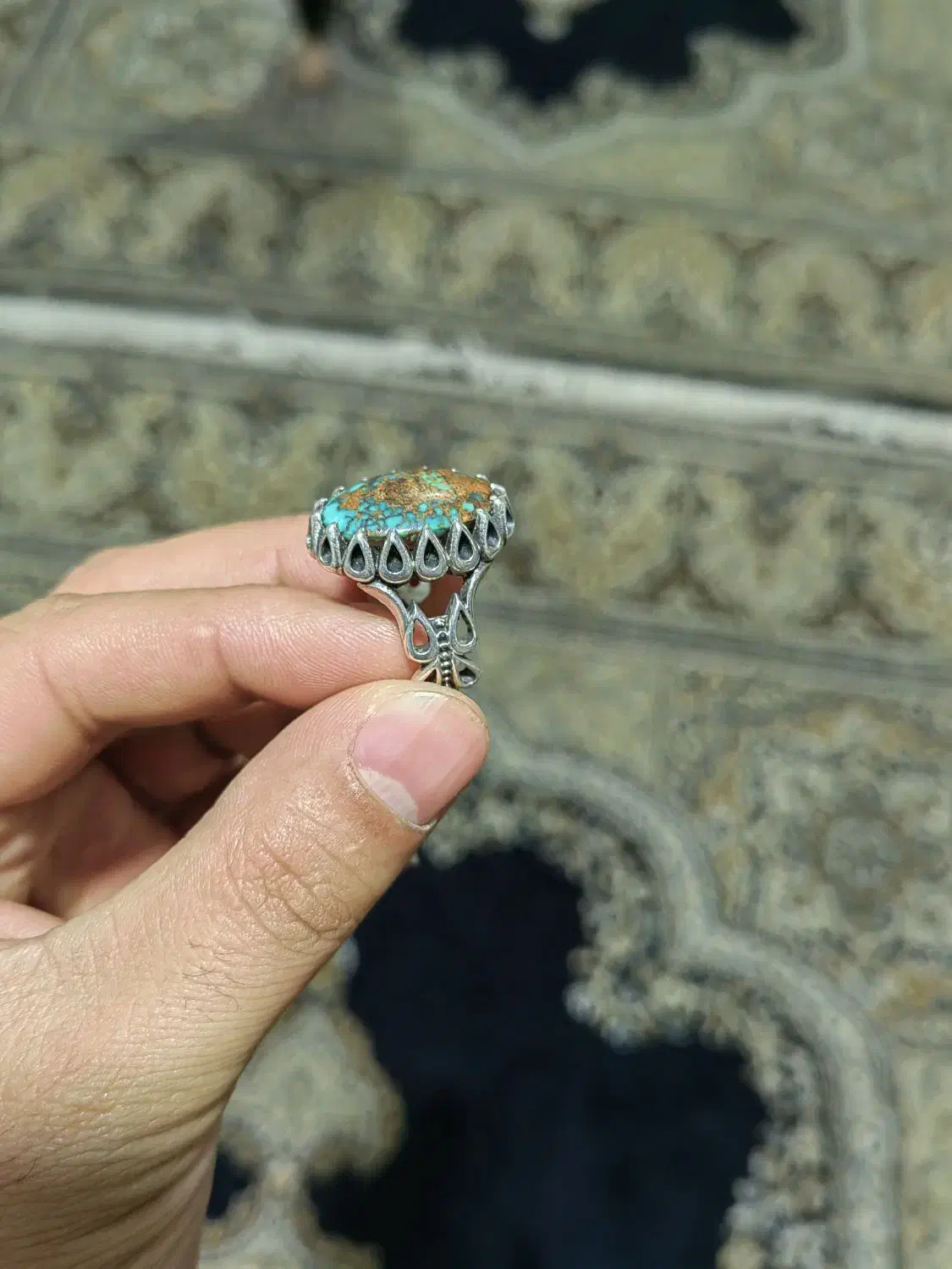 انگشتر نقره فیروزه|جواهرات|شهریار, شهریار|دیوار