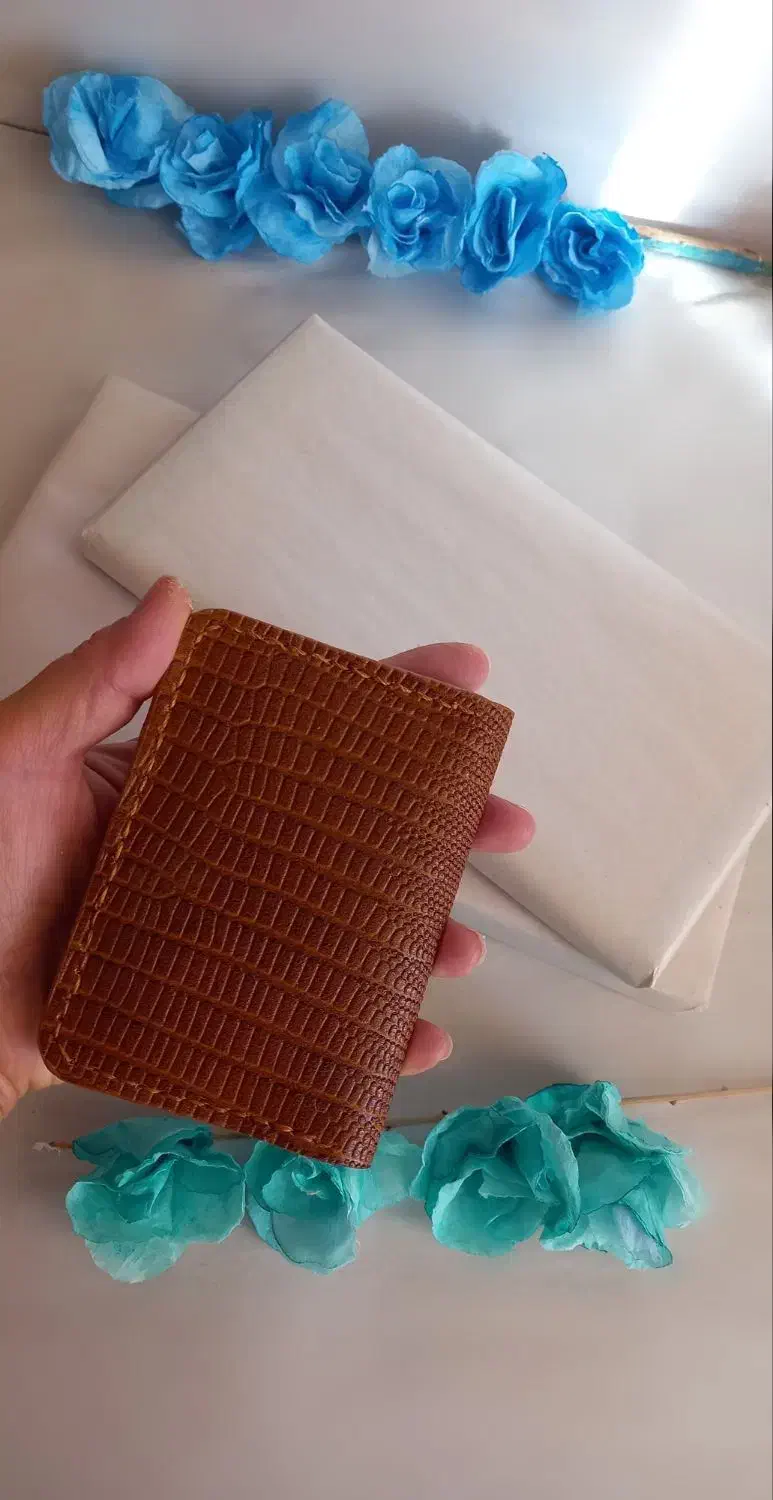 کیف کارت چرم طبیعی طرح لیزاردکد۳۴۵۶|کیف، کفش، کمربند|ارسنجان, |دیوار