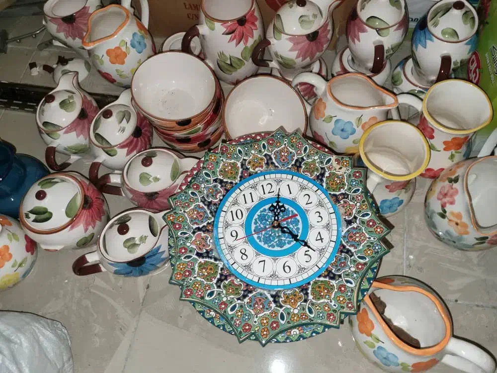 ظرف و ظروف مینا کاری به دلیل ورشکستگی زیر قیمت|حراج|رویان, |دیوار