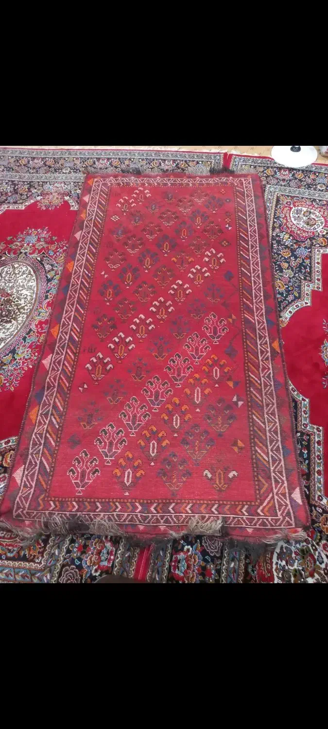 قالیچه دست بافت قدیمی|گلیم، جاجیم، گبه|بهبهان, |دیوار