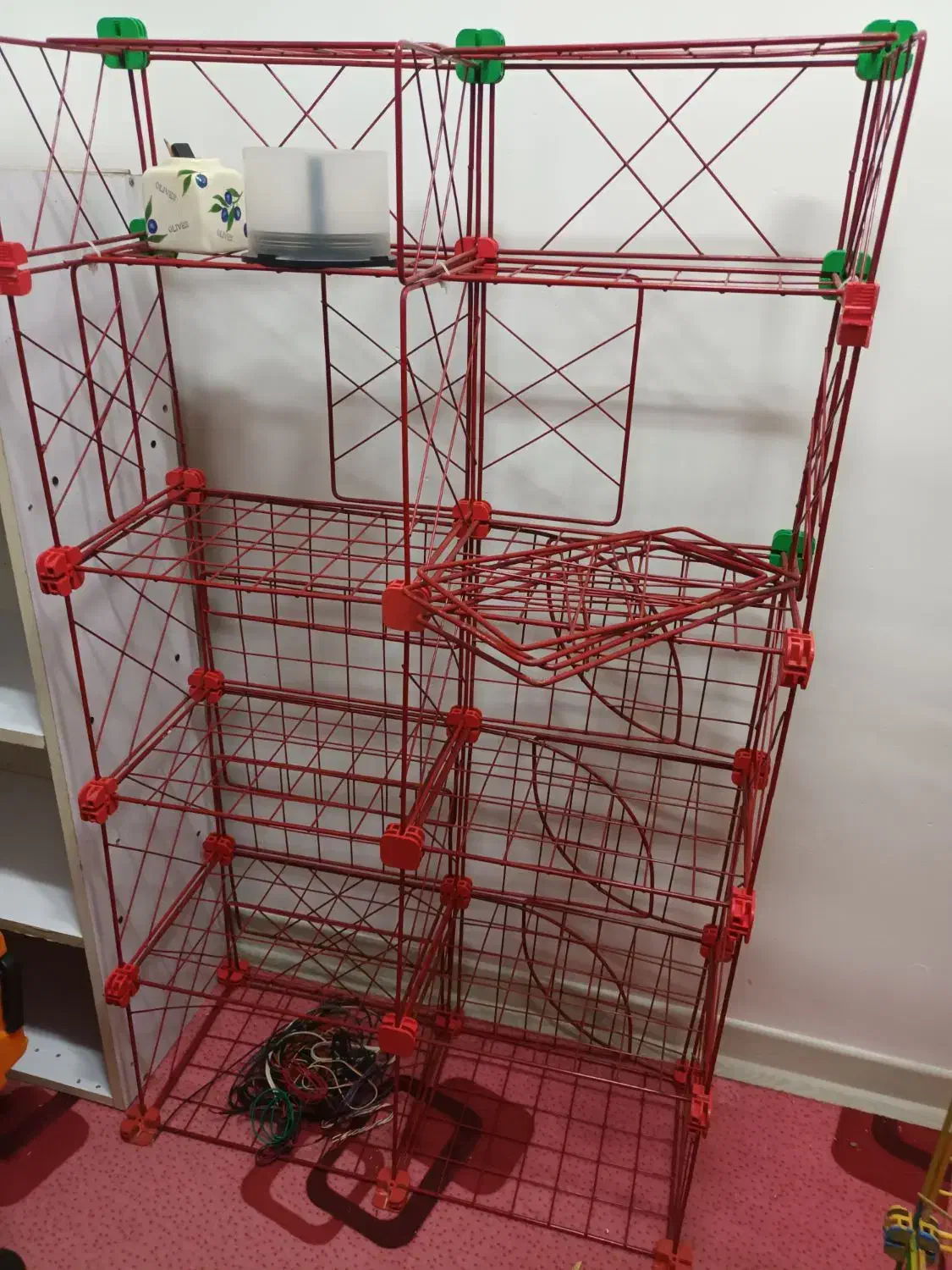 کتابخانه MDF و قفسه توری فلزی|کتابخانه، شلف، قفسههای دیواری|رشت, پاره بیجار|دیوار