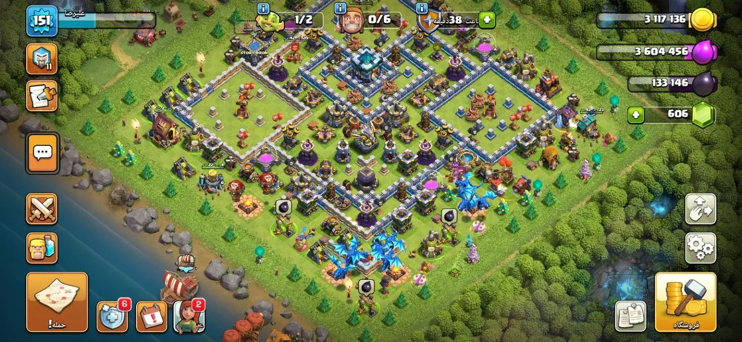 اکانت لول ۱۵۱ کلش اف کلنز تان ۱۲ مکس تازه ۱۳ رفته|کنسول، بازی ویدئویی و آنلاین|تهران, الهیه|دیوار